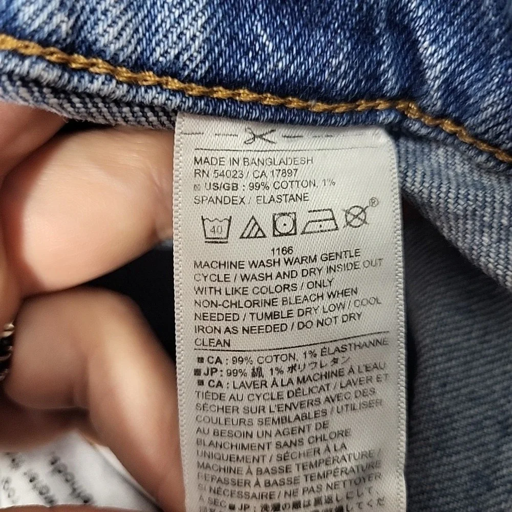 Banana Republic Shorts Mens 34 Blue Denim Cut Off Jorts Raw Hem Straight Casual‎